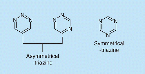 EP1751122B1 - Monomer 5,6-diphenyl-1,2,4-triazinic derivatives and